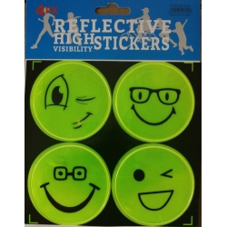Set 4 stickere reflectorizante Smiley Face